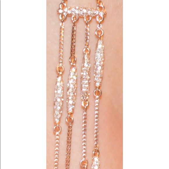 NWT Chain Fringe Rosegold Earrings Original $98. - Picture 7 of 10